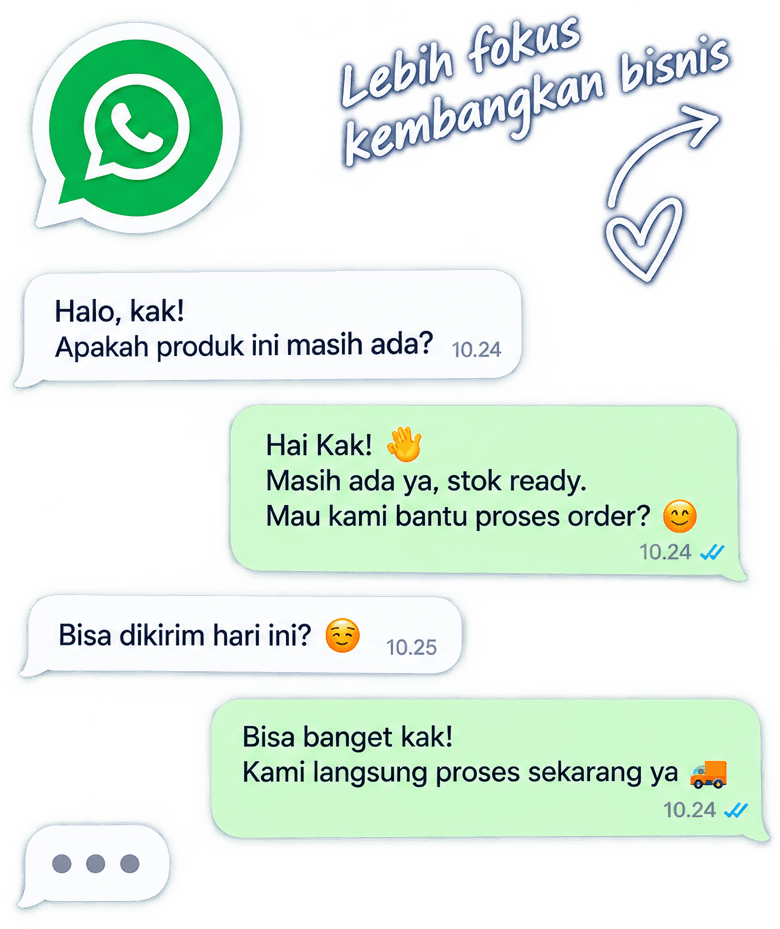 Chat WhatsApp dengan pelanggan